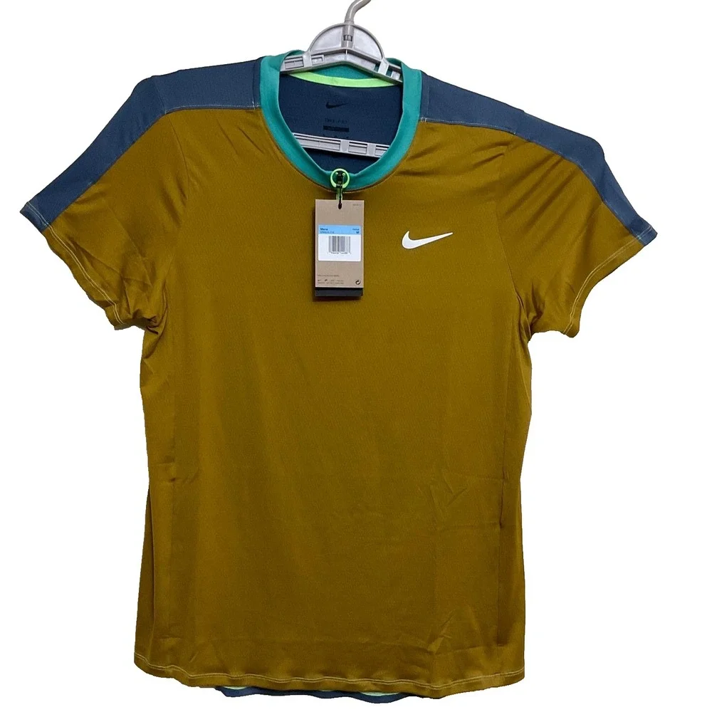 Nike Court‎ Advantage Dri-FIT Tennis Polo Men's Size Medium DR6510 716 Slim Fit